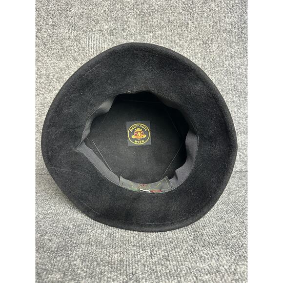 Vintage Florence cloche hat black velvet large bow Nagy Hute bucket steampunk main image 10